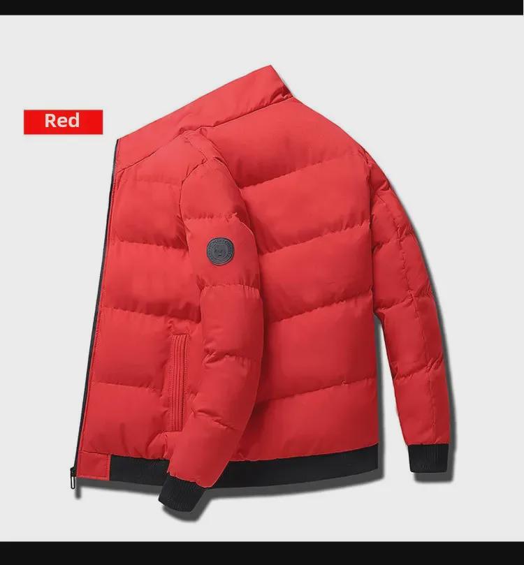 Men's Winter Thickened Cotton Coat with Velvet and Tiger Head Logo