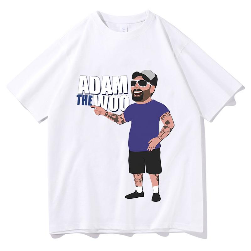 Adam the woo TShirt Hip Hop Pure Cotton Fashion TShirt Short Sleeve Vintage Tshirt Beach Cotton Breathable Oversize Tops Tees