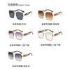 New fashion sunglasses women trend half frame trimmed sunglasses Internet celebrities pose UV protection sun eye