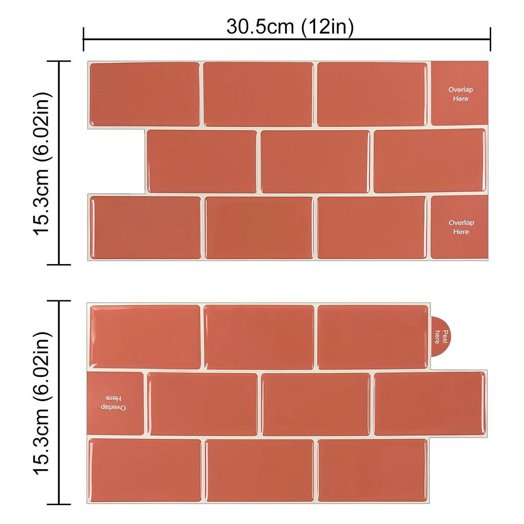 Classic 3D Crystal Drop Self-Adhesive Waterproof Wallpaper, Oil-Proof Brick Style Wall Sticker for Kitchen and Bathroom.