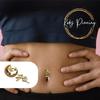 KODY PIERCING 18k Yellow Gold Plated Inverted Navel, Fairy Design with Moon