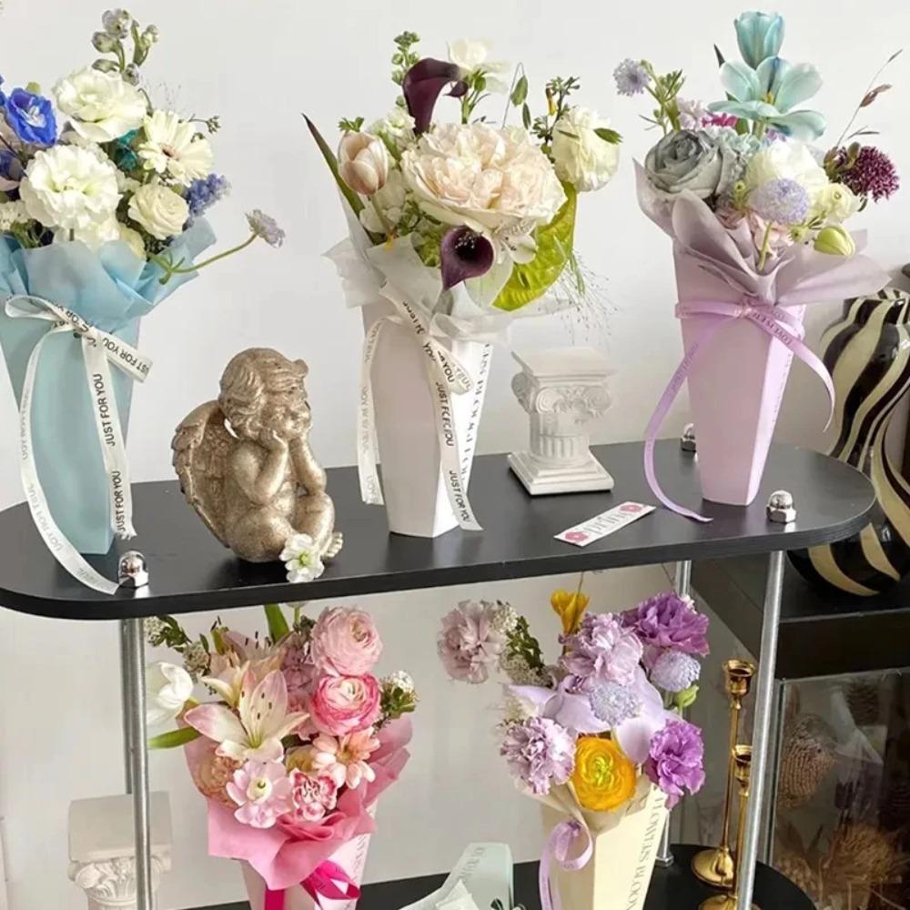 DIY Flower Packaging Box Paper Rose Flower Bouquet Wrapping Bag Valentine's Day Gift