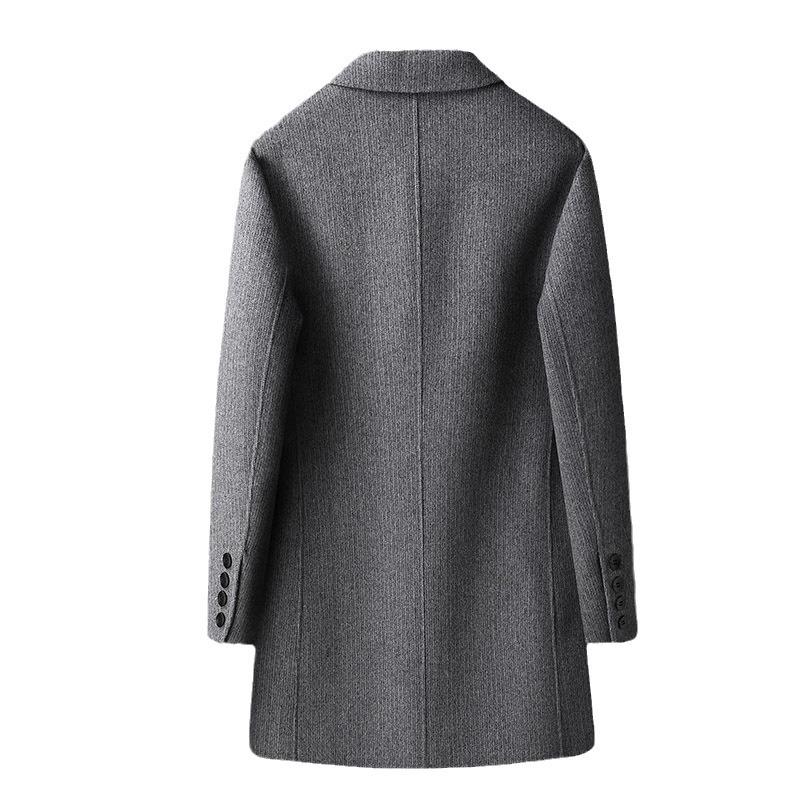 Autumn and Winter Men's Double-sided Woolen Coat Plus Size Woolen Coat Business Men's Medium and Long Woolen Coat