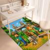 Classic sandbox Xbox game Minecraft carpet carpet home living room decoration table and chairs anti slip door mat outdoor picnic mat carpet A13