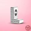 Hot Original 925 Silver Letter CZ Zircon A To Z 26 Letter Charms Beads Fit MULA Charms Bracelet Silver 925 Jewelry