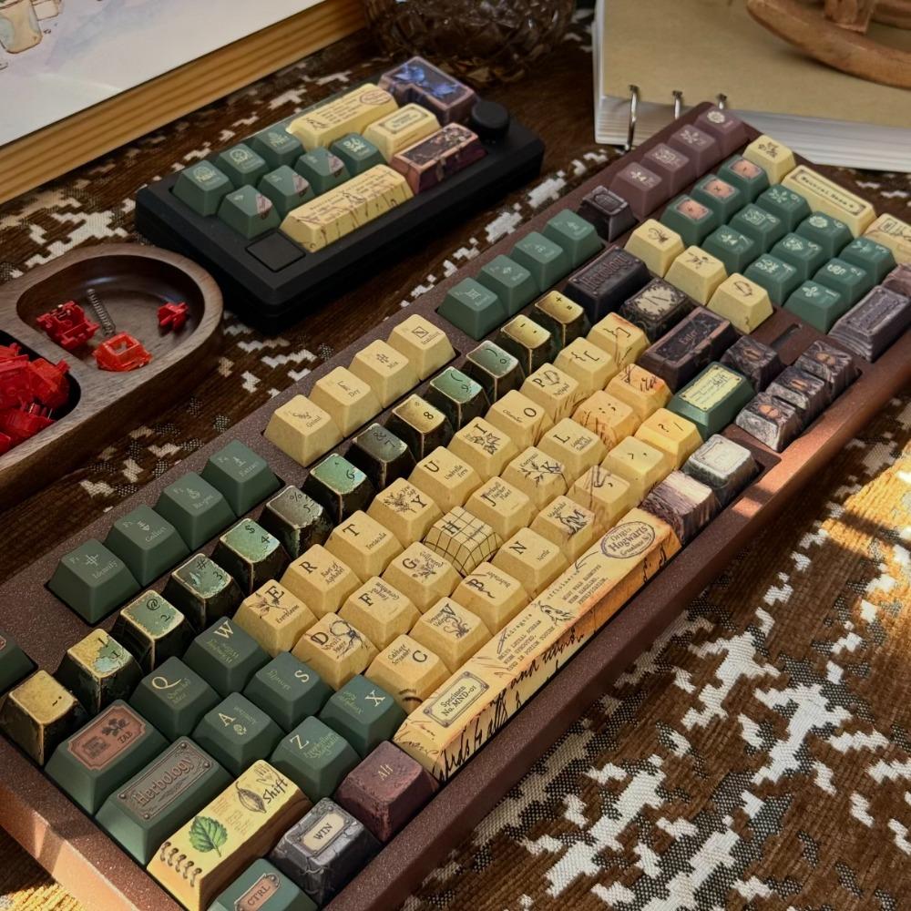Herbology Theme Keycap Set PBT 143Key Custom Personalized Keyboard Cap Cherry Profile KeyCap for Mechanical Keyboard Accessories