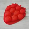 Форма для льда в виде клубники, силиконовые формы для шоколада, конфет, тортов, кексов, мыла, выпечки, желе, печенья, восковых мелков, плавятся