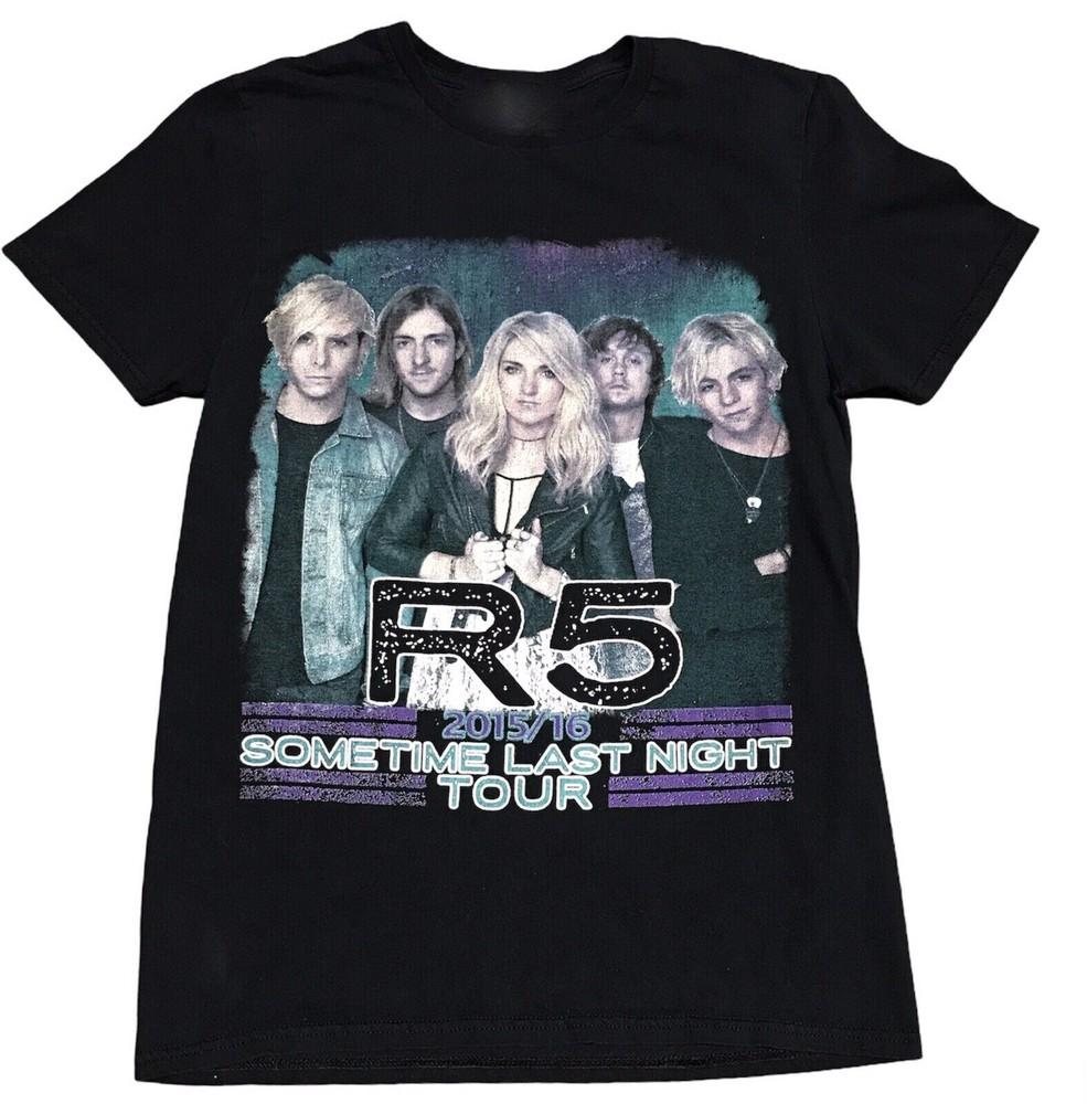R5 Band Sometime Last Night Cotton Black Full Size Men Women Shirt Unisex T-Shirt