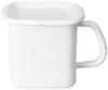 Nodahoro Storage Container Enamel Heat Resistant Stocker with Handle Square Rectangle L Size Enamel Lid White Series Made In Japan MSH-12K