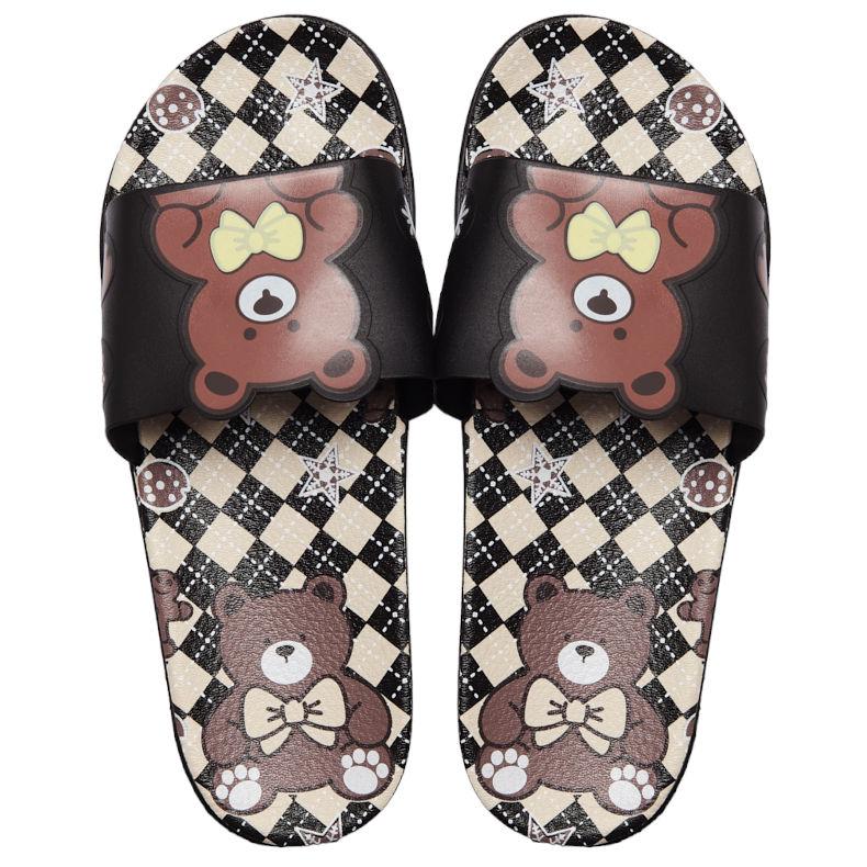 Women's Pool Flip-Flops with Teddy Bear Black Riki 36/37