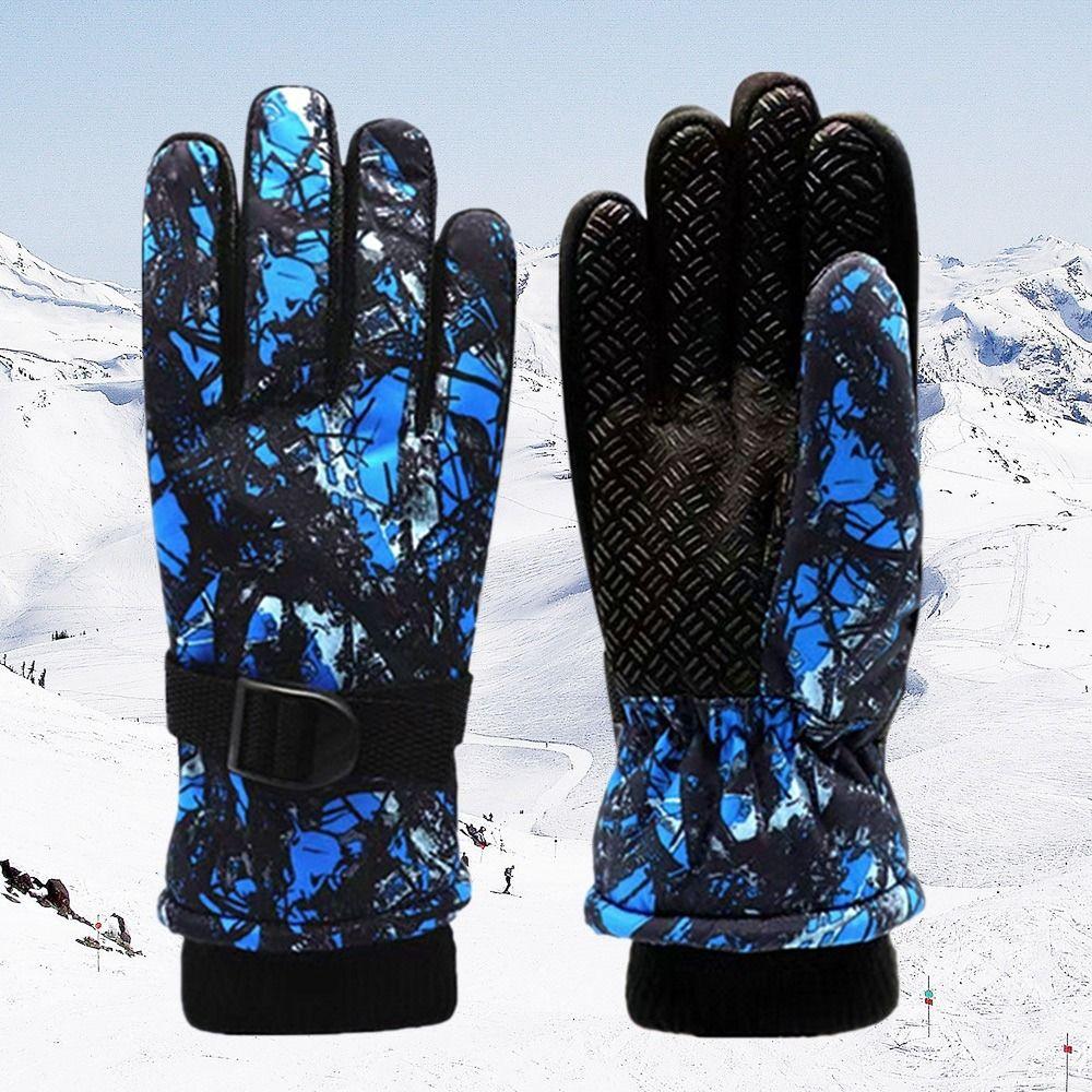 Non-slip Children Kids Children Ski Gloves Long-sleeved Mitten Snow Snowboard Windproof Waterproof