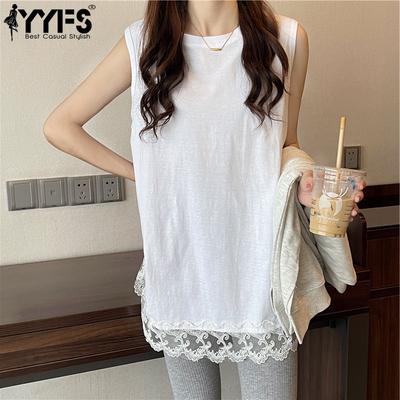 Женские модные повседневные летние весенние однотонные блузки и рубашки без рукавов с круглым вырезом и принтом