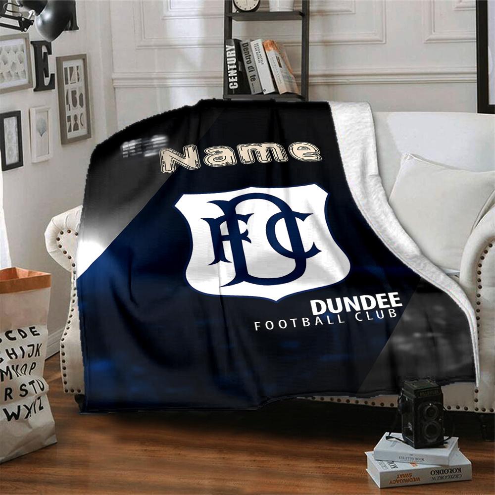Dundee Football Club Logo Design Artwork Customize Your Name Cartoon Movie Pattern Blanket Chair Office Sofa Bed Camping Soft And Warm Give To