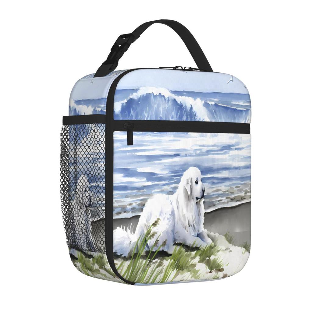 Bestselling Great Pyrenees At The Beach David Rogers Monochrome Lunch Bag Homemade Bento Picnic Lunch Bag