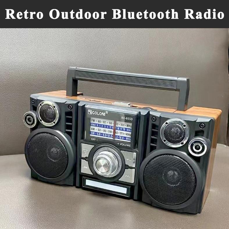 RX-65SD Новый портативный ретро AM/FM/SW 3-диапазонный радиоприемник Беспроводной стерео Bluetooth-динамик Уличная солнечная зарядка U-дисковая карта радио