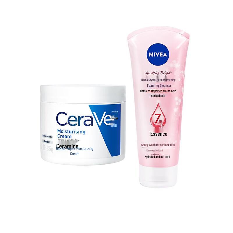 CeraVe Набор: Увлажняющий крем и Осветляющее средство для умывания Nivea