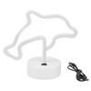 LED Dolphin Neon Light USB Or Battery Powered Unique Room Decoration Accessory with Base