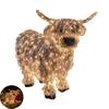 Светодиодное светящееся украшение «Шотландская корова», светящаяся статуэтка шотландской коровы, для дома, улицы, сада, газона, фермерского дома, крыльца, рождественское украшение