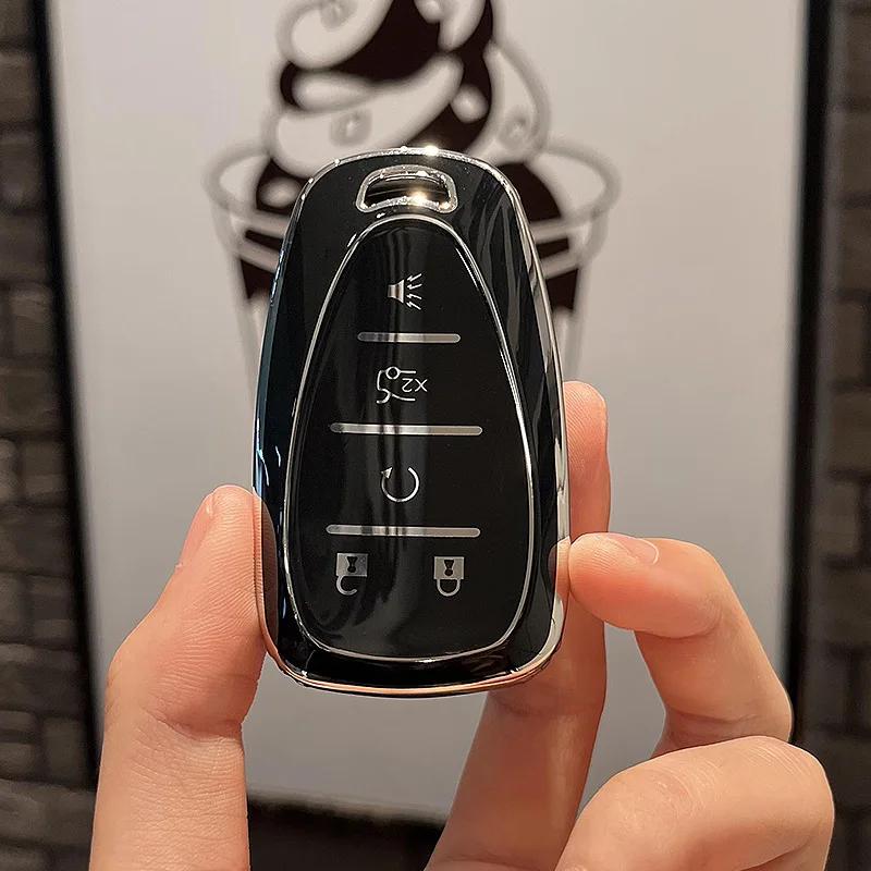 Новый чехол для автомобильного ключа из ТПУ с 4 или 5 кнопками для Chevrolet 2017-2019 Chevy Malibu Camaro Cruze Traverse Sonic Volt Bolt Equinox