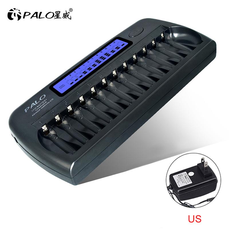 Ni-MH Ni-Cd 1.2V Battery Charger 12 Slots Battery Charger Smart Fast Charger LCD Display Carregador for AA AAA Battery