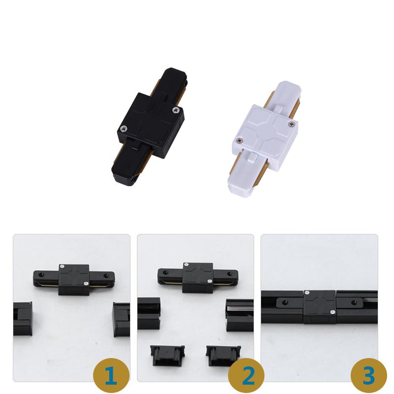 Светодиодный трековый светильник, 2 провода, фитинг для трекового рельса, алюминий, 0,5 м, 1 м, рельсы, соединитель I, T для магазина, дома, установка трека