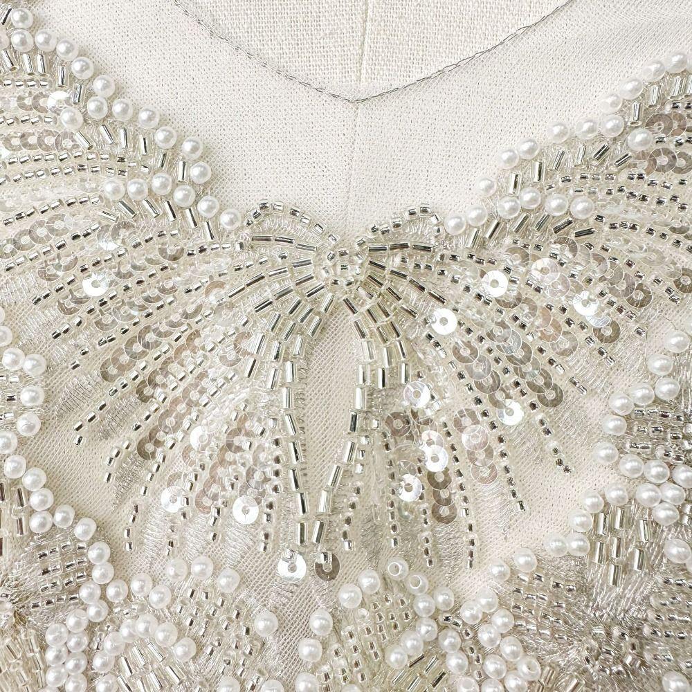 Винтажный тяжелый кружевной шаль с воротником-ожерельем из бусин и пайеток, ретро воротник-жабо, вышитый передний воротник, Косплей