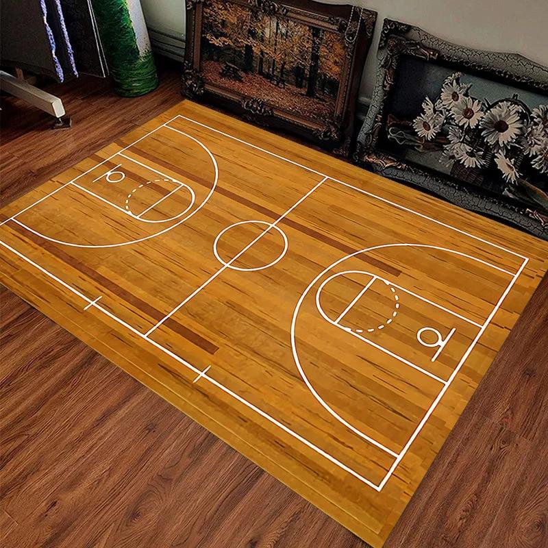 American Football Field Print Area Rugs for Bedroom Bedside Floor Mat Outdoor Rugby Sport Carpet Balcony Hallway Decor Mat