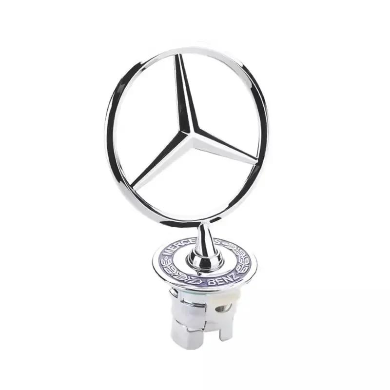 For Mercedes Benz AMG W213 W223 W240 W212 W222 W221 W211 W220 W210 W207 W140 1PCS Car Front Hood Emblem Badge Accessories AX1