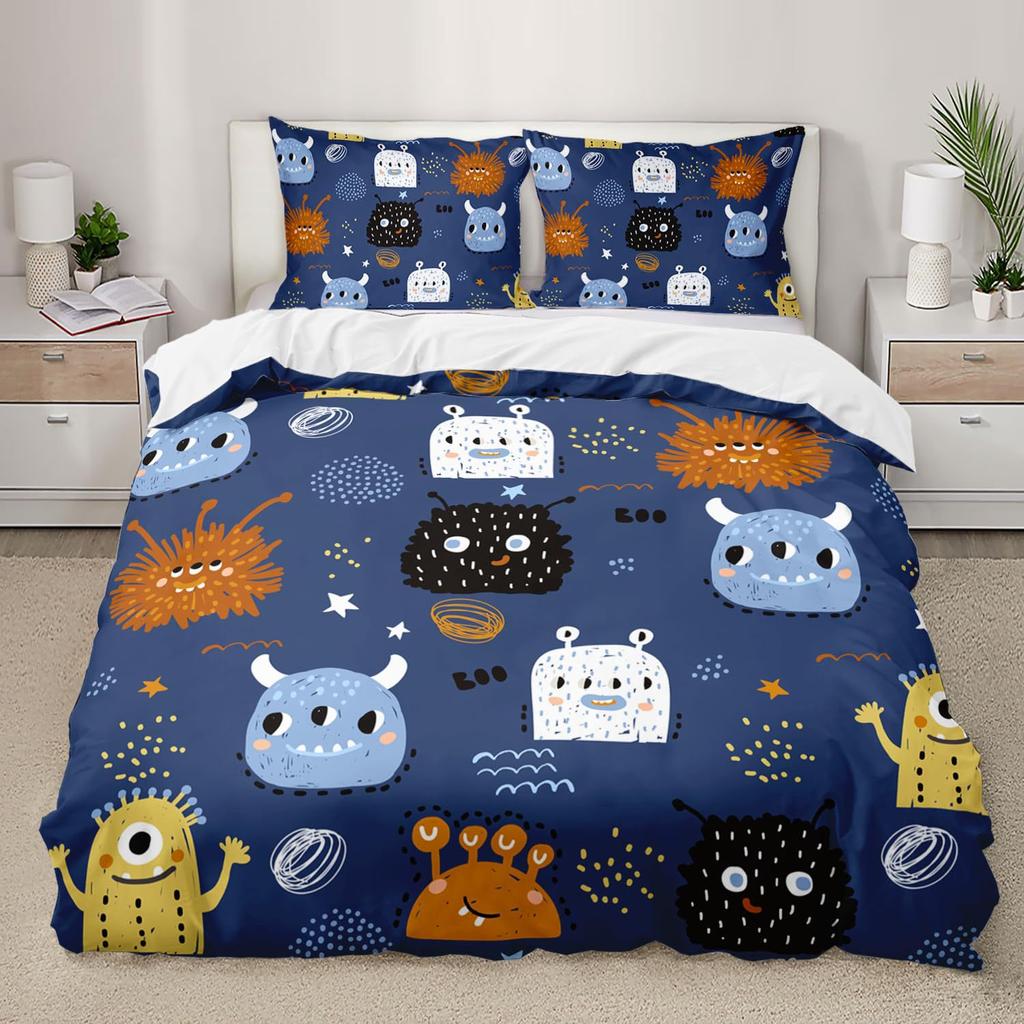 Bohemian Cat Three-piece Quilt Cover 3D Digital Printing Bedding Set Bed Cover