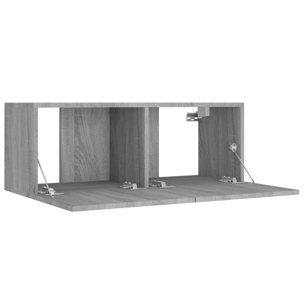 4 piece TV cabinet set grey Sonoma particleboard