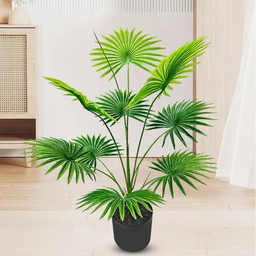 Большое искусственное веерообразное растение с 9-18 листьями, пальмовое искусственное растение, рождественский декор