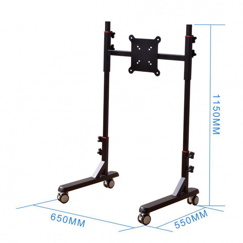 8VRS Floor-Standing Mobile Stand: Adjustable Height for LCD Monitors and TVs Up to 55 Inches