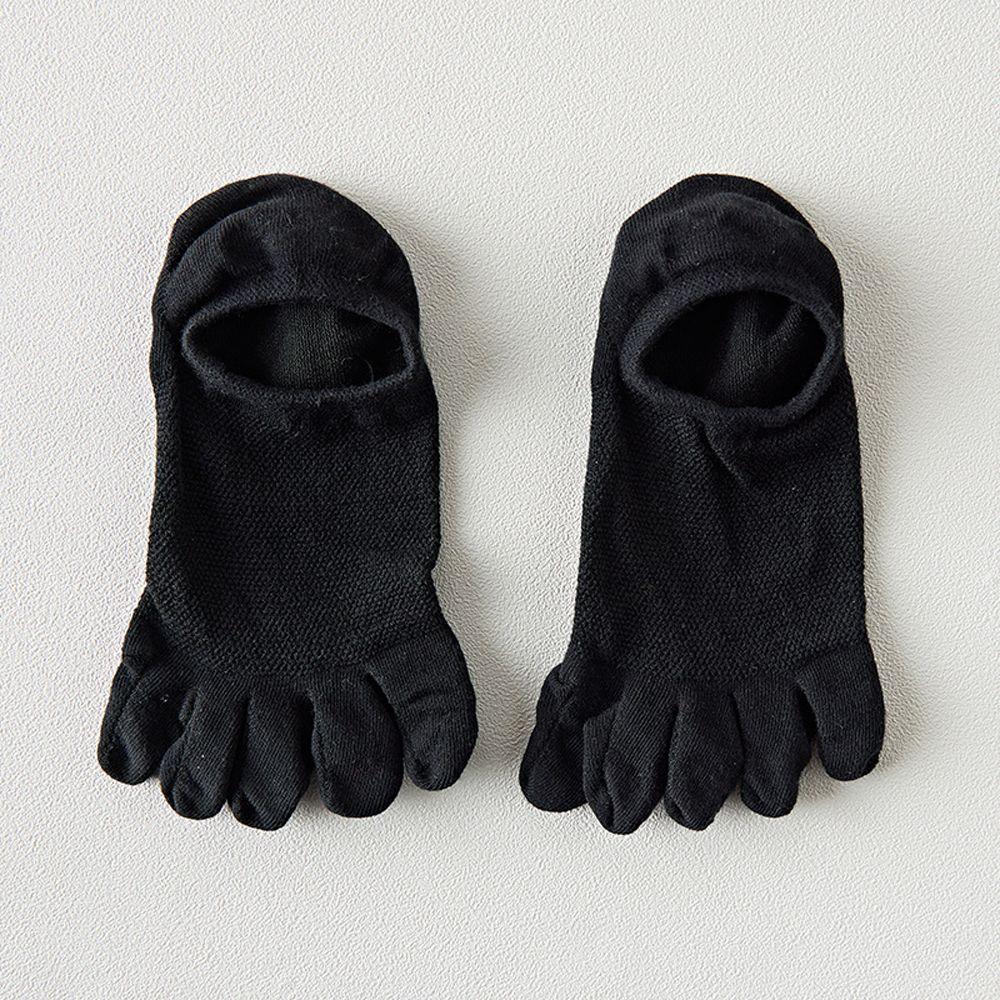 All-match Soft Simple Women Solid Color Five Toes Socks Men Hosiery Short Socks Cotton Socks