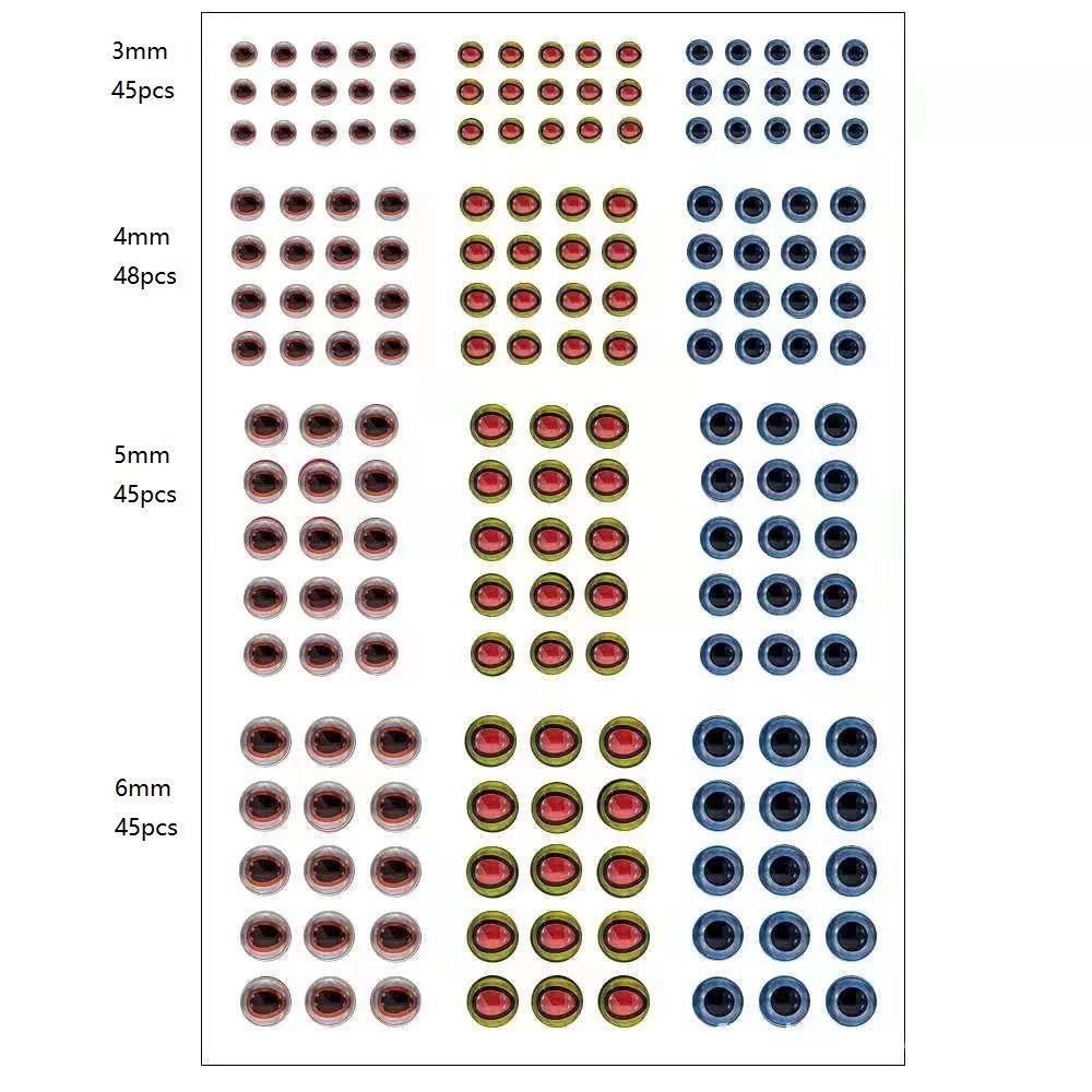 Sticker 3D 4D 5D Fly Fishing Lure Fish Eyes Fishing Lure Eyes Artificial Fish Eyes 3D Fish Eyes