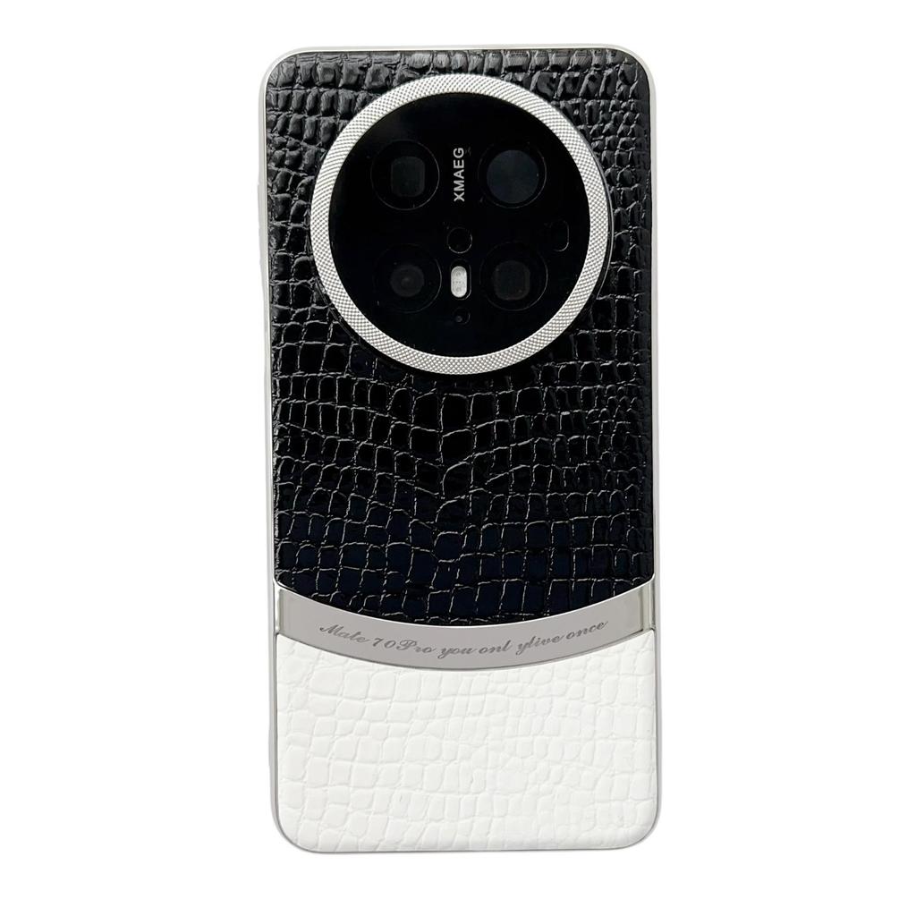 Высококачественный защитный чехол для Huawei P80 Pro с рисунком под крокодиловую кожу.: Роскошный, защита от падений, совместимость с Mate70 и Honor Magic7.