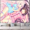 Милая кошачья ушка Горничная Аниме Nekopara Игровая Гобелен Милое Настенное Украшение Спальня Игровая Комната Кабинет Вторичный Современный Стиль