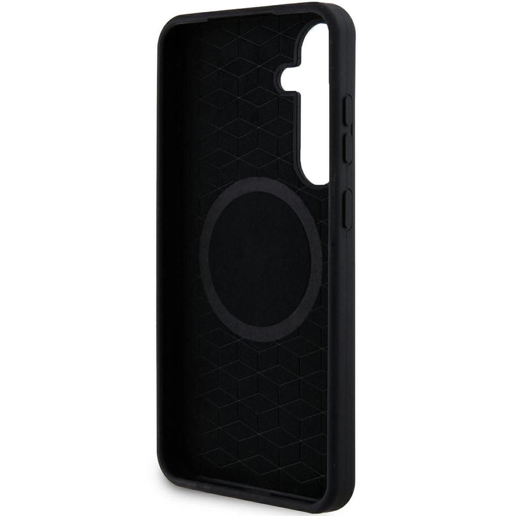 BMW Чехол Magsafe с силиконовым принтом и кольцом M для Samsung Galaxy S24+ - черный