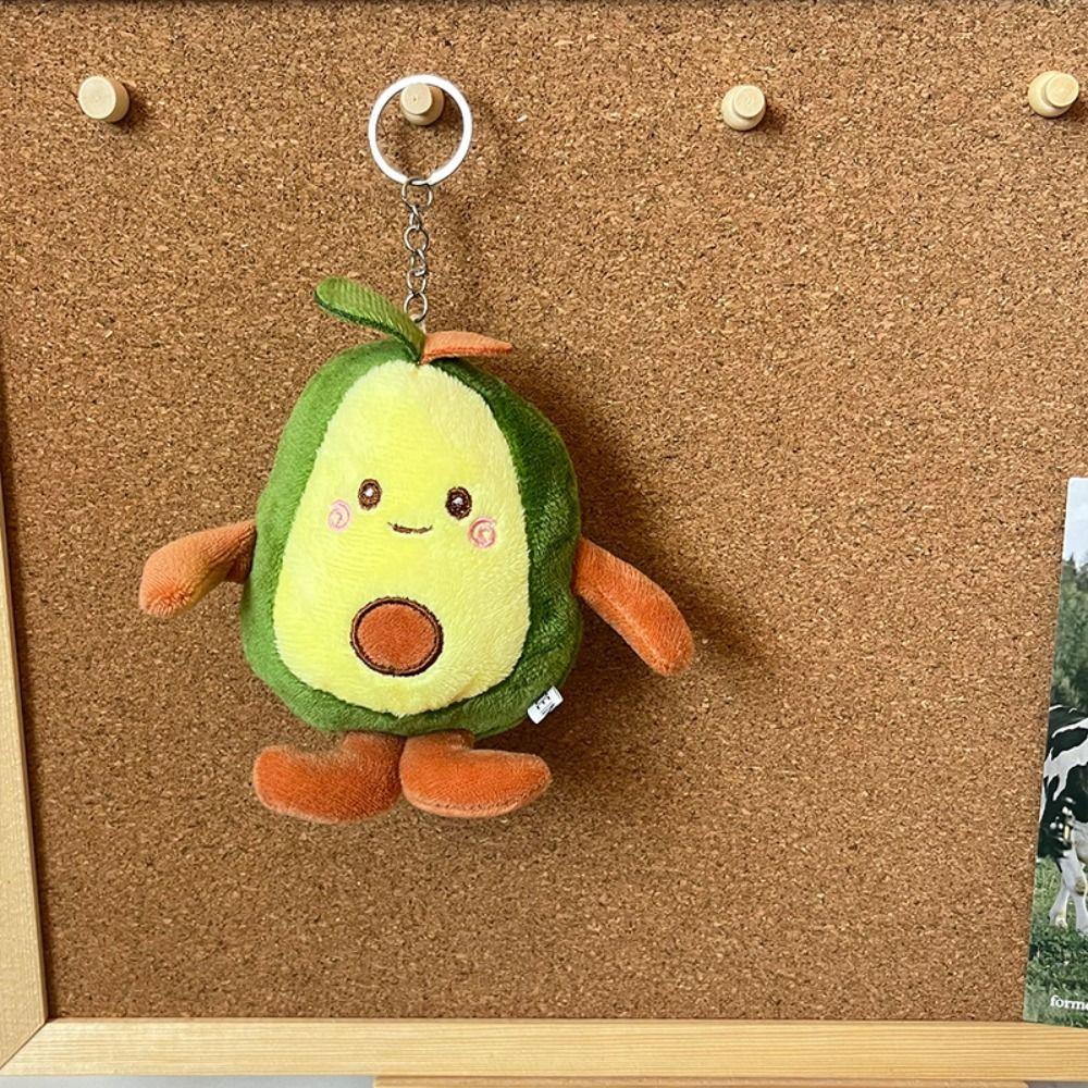Stuffing Doll Avocado Keychain Cute Fruit Plush Avocado Keyring Avocado Doll Pendant Girl Gift