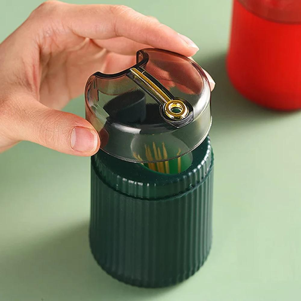 Круглый диспенсер для зубочисток, пластиковая банка для зубочисток, высококачественная коробка для зубочисток для дома