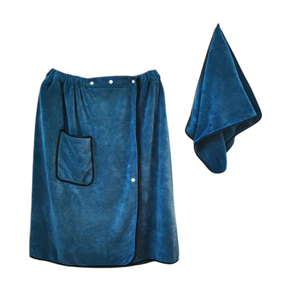Coral Fleece Wearable Towel Soft Comfortable Beach Wrap Thick Design Bath Skirt Pool Use