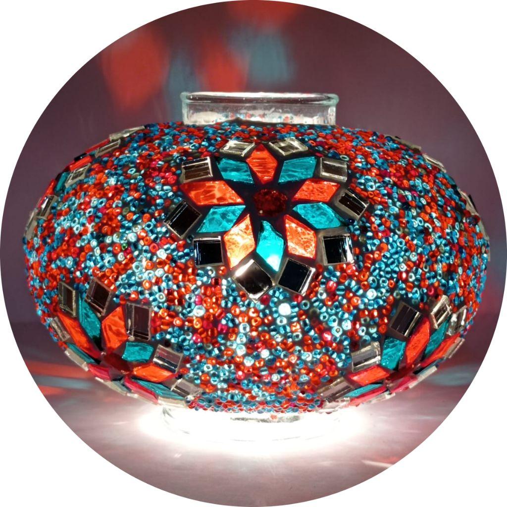 Абажур ручной работы Турецкая марокканская красочная мозаика из стекла Античная лампа Мозаичная лампа Османская аутентичная люстра Старинная лампа Ночная лампа,