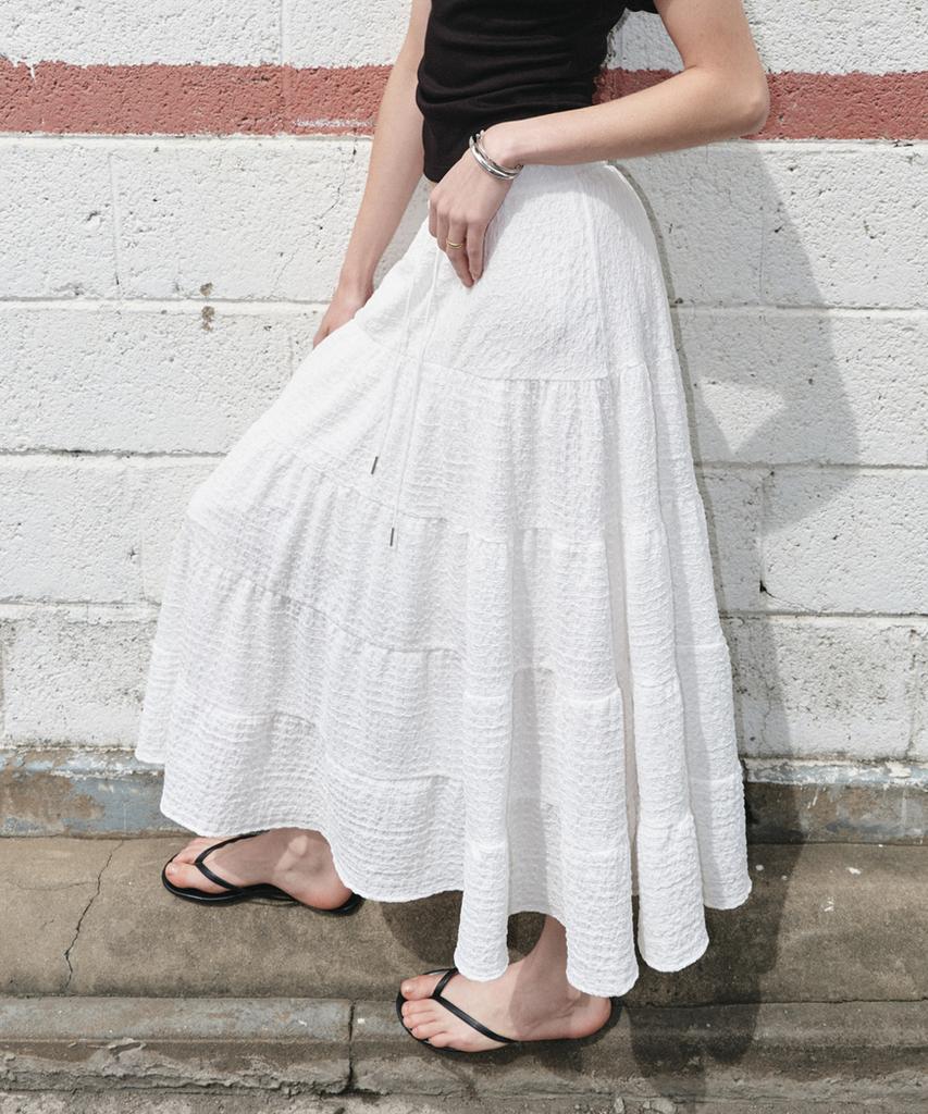 Sopeulleo Tory Tiered Maxi Skirt_Ivory