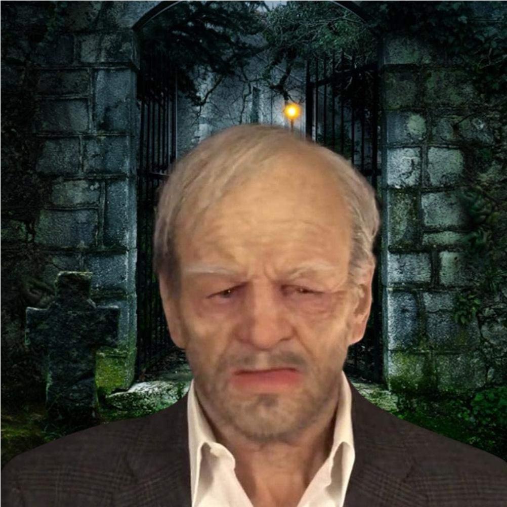 Хэллоуин латексное лицо старика Хэллоуин нарядное платье для маскарада реалистичный головной убор