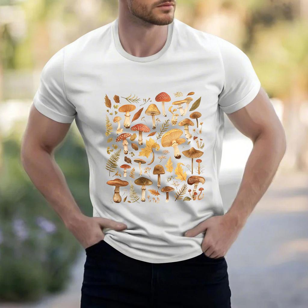 Men's Stand Collar Short Sleeve Shirt Loose Leisure Holiday Shirt Man