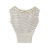 Kaslead New Arrival Women's Clothing Fashion Style Fashion Ball Decoration Jacquard Mesh Knitting Tops 3920023
