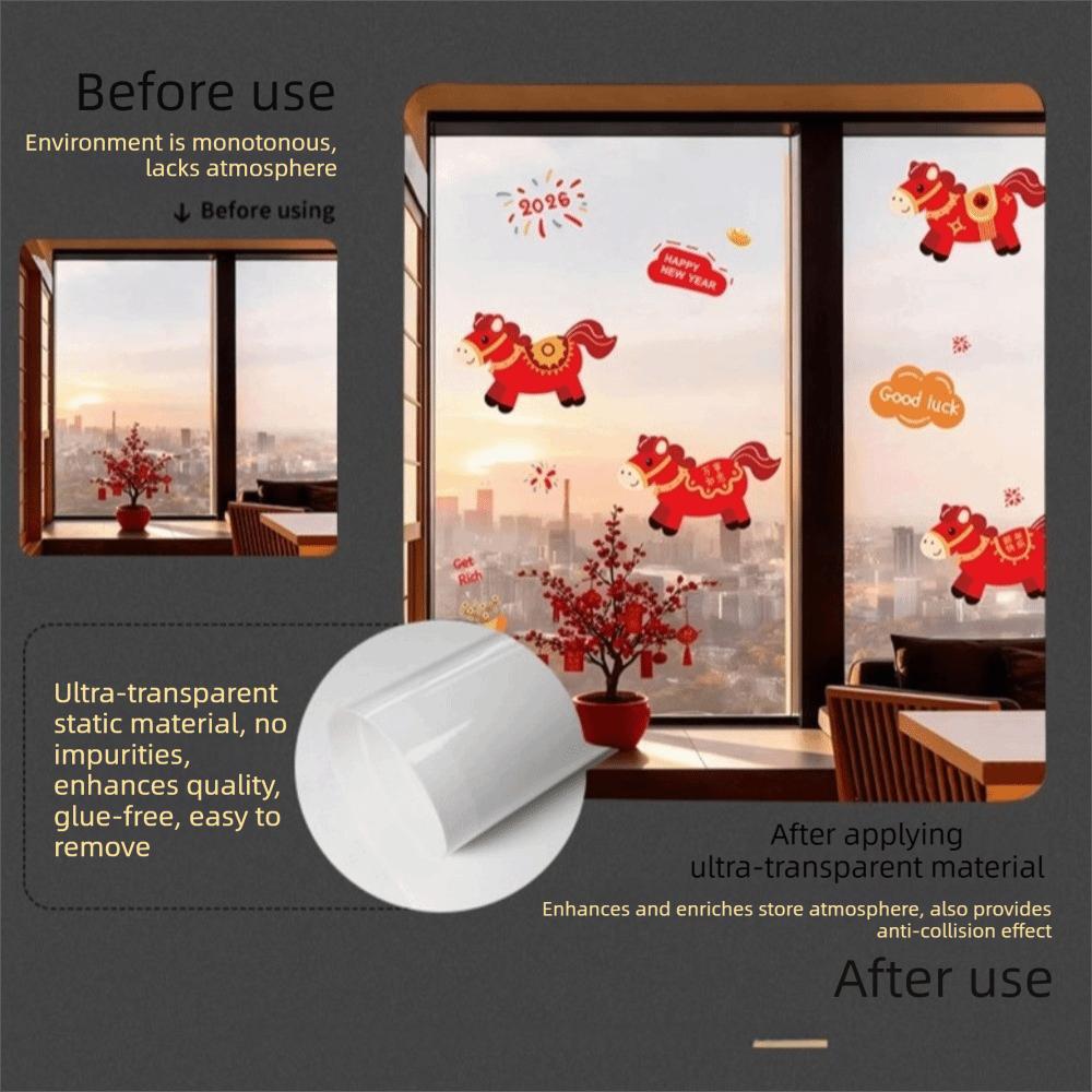 Waterproof Glass Electrostatic Film Large Size Window Glass Decor  Household