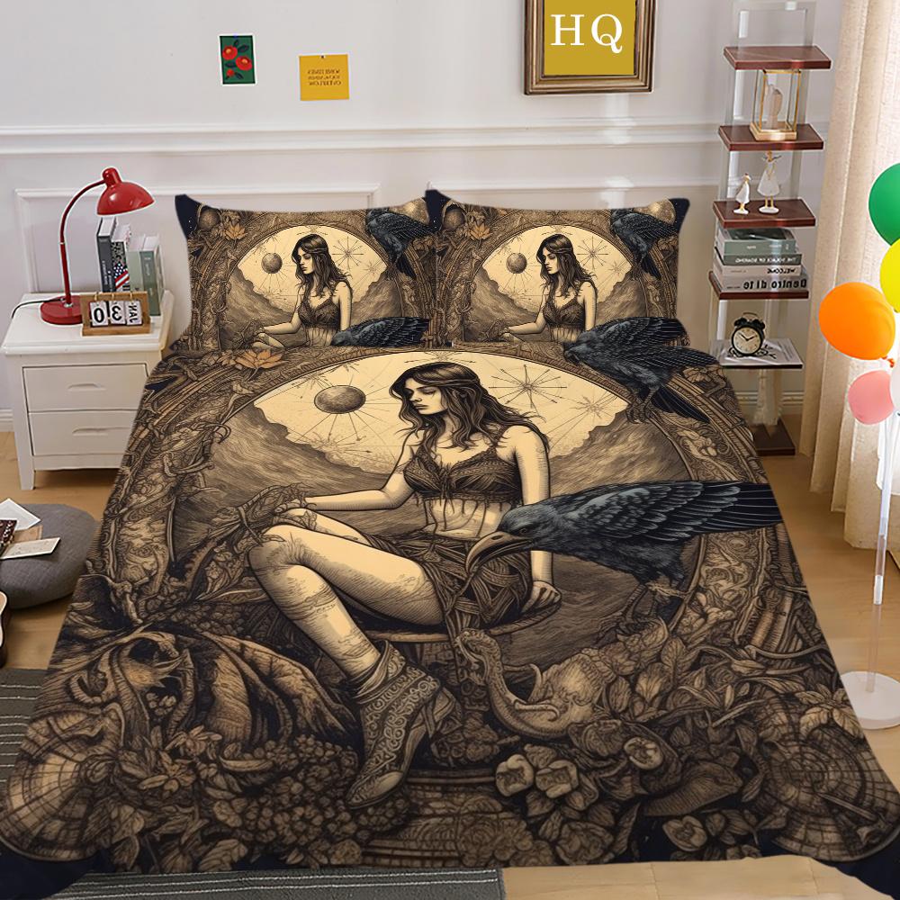 3D Красота Череп Печати Постельная Одежда Твин Размер Полиэстер Покрывала Подростковый Дизайн Модный Домашний Текстиль