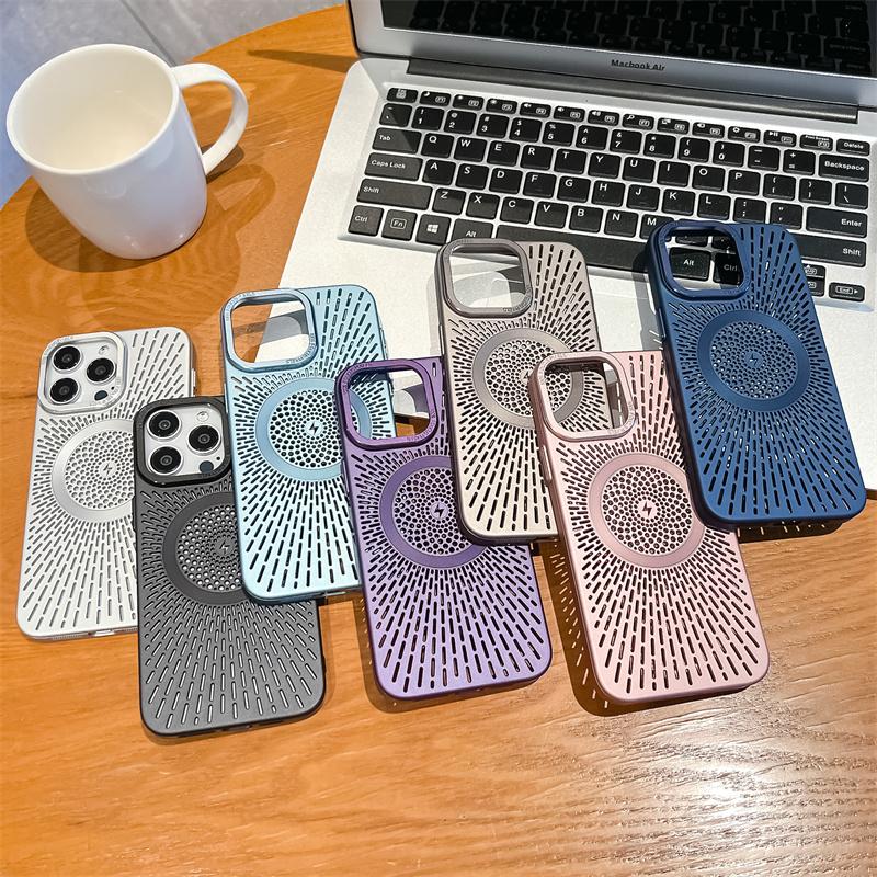 Рассеивающий тепло Жесткий ПК Чехол для iPhone 16 13 12 Pro Max Магнитный для Magsafe Funda Чехлы для телефонов для iPhone 15 14 Pro Max Чехол