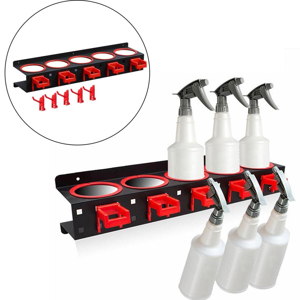 Spray Bottle Holder Car Detailing Accessories Storage Rack Heavy Duty Beauty Shop Wall