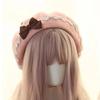 Warm Girl Lace Bow Hat Sweet Painter Hat Y2k Beanie Cap  Female